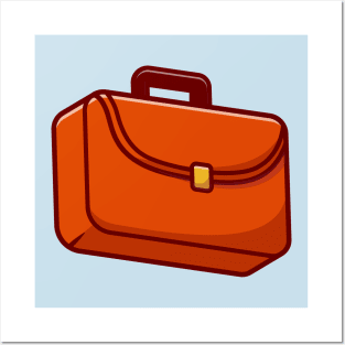 Business Suitcase Cartoon Posters and Art